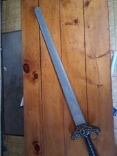 King Arthur Excalibur Replica Wood Sword Stage Prop Practice Knight Painted