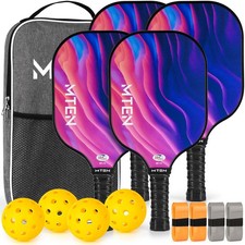 Pickleball Paddles, Pickleball Paddles Set of 4, USAPA Approved Fiberglass Pi...