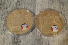 2 Medaillen Die gr&ouml;&szlig;ten Erfolge der Deutschen Elf 1974, 1982 Medaille