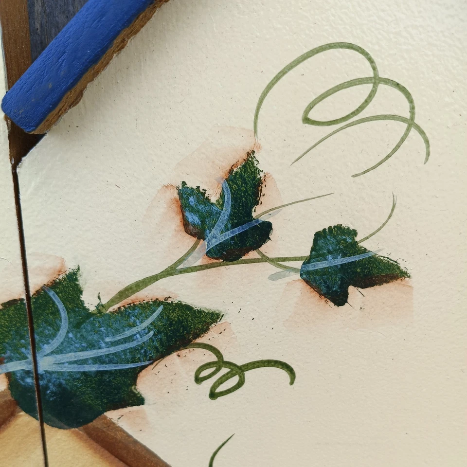 HAND MADE/PAINTED solid wood Winter DECOR mid centuryRARE UNUSED 1-of a kind. da - Image 4 of 4