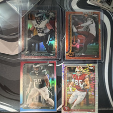Topps Chrome NFL 2026 Parallel Football Card Lot Johnson Gay/25 Carter Kittle