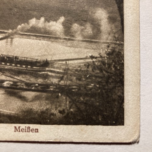 Meißen - Blick von Proschwitz auf die Albrechtsburg und Dom • alte Postkarte - Bild 5 von 6