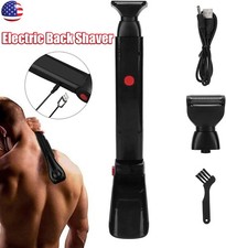Electric Men Back Razor Shaver Groomer Full Body Leg Hair Removal Long Handle