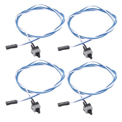 4 Stücke Taster Reset Switch Power Supply Stromanschluss Kabel für Desktop PC 