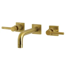 Kingston Brass KS6127DL Concord Two-Handle Wall Mount Bathroom Faucet, Brushed