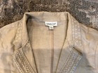 Coldwater Creek Linen Embroidered Jacket Boho Artisanal Cottage || Size PL — photo 3