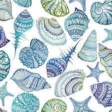 WONDERS OF THE OCEAN Quilt Fabric Shells by In The Beginning Sold by 1/2 Yd