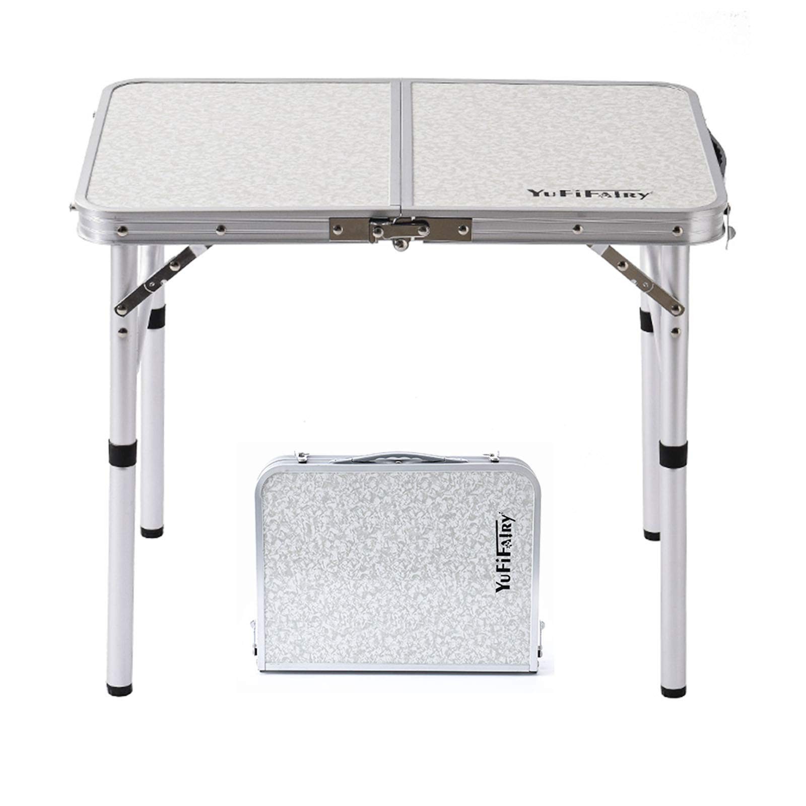 Compact Folding Camp Table 24x16 Inches with Adjustable Height for Indoor Outdoor Use