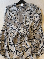 Cabi Women's Snake Print Blouse Size S