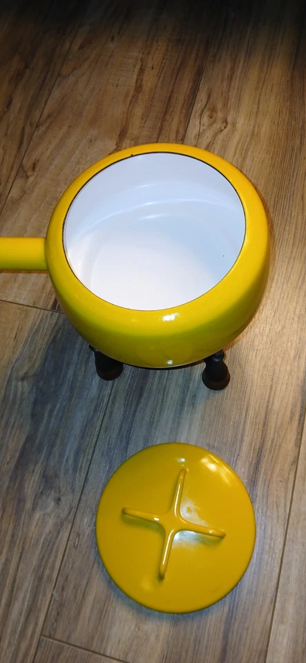 Винтажный желтый набор фондю Dansk в кобенстиле - Изображение 3 из 4