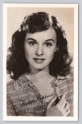 Actress Paulette Goddard RPPC W.J. Gray Postcard