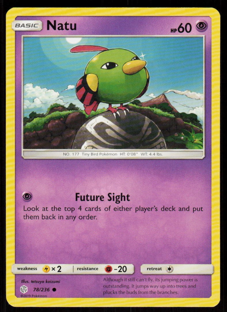 Natu 78/236 Common Cosmic Eclipse Pokemon Near Mint