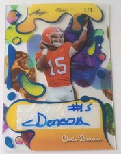 Chris Denson 2025 Leaf Eclectic Signature Series Acetate Blue Auto 1/1 Florida🐊