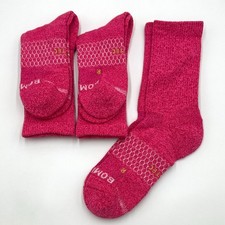 3 Pairs Women's Honeycomb athletic Calf Socks Run Size Large 11-13 Pink BOMBAS