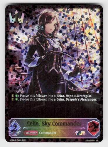 Shadow Verse Evolve Duet of Dawn & Dusk #BP09-SL04EN Ceiia, Sky Commander