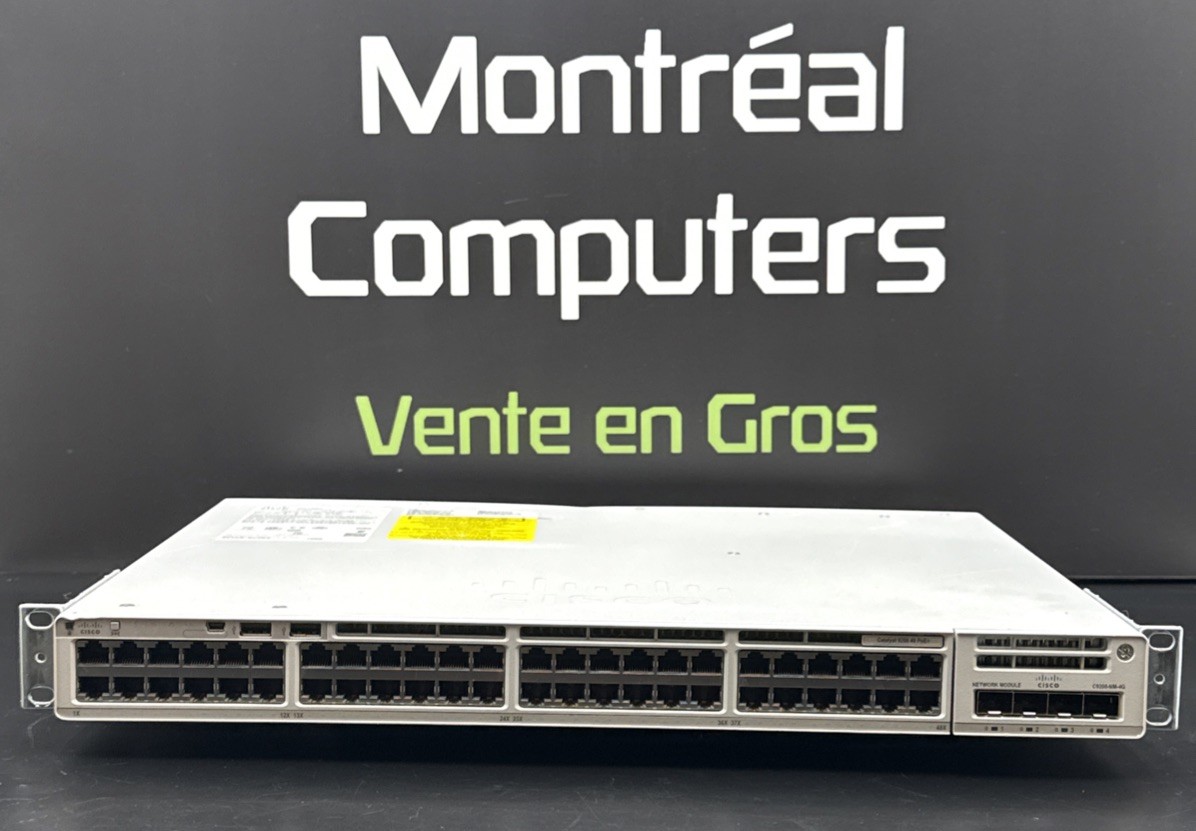 CISCO C9200-48P-E 48-Port PoE+ Network Switch /w C9200-NM-4G & 1x PSU