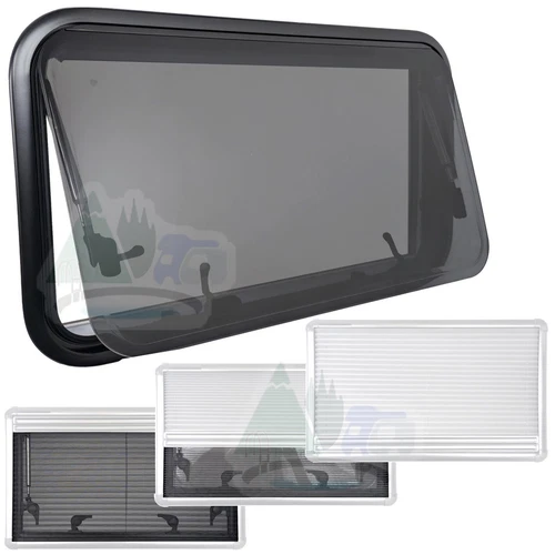 CASSETTE WINDOW 280mm x 380mm CURVED VAN WALL CAMPERVAN MOTORHOME HORSEBOX
