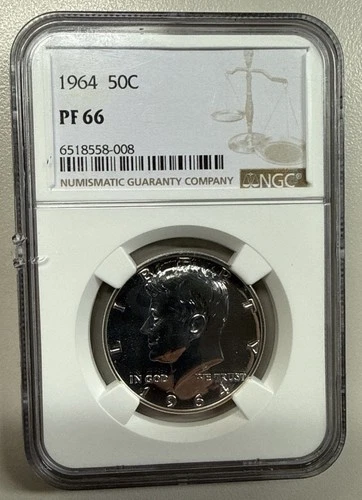 1964 Kennedy Half Dollar Proof PF66 NGC – 90% Silver – First Year Issue