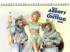 2026 Wall Calendar (12pg) ABBOTT & COSTELLO Vintage Movie Photo Posters