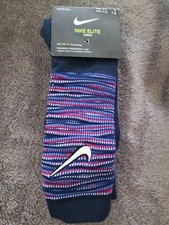 NEW Mens Size M 6-8 Nike Dri-Fit Elite Basketball Crew Socks Blue Red DH9825 419