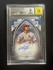 2023 TOPPS TRANSCENDENT BLUE NOLAN GORMAN ROOKIE RC /10 AUTHENTIC 10 AUTO BGS 9