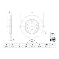 2x Bosch Scheibenbremse hinten 440A06575R 26118586