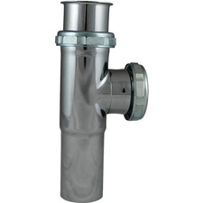 Plumb Pak PP17CP Tee and Tailpiece, 1-1/2 in, 22 ga Thick Wall, Slip-Joint, Bras