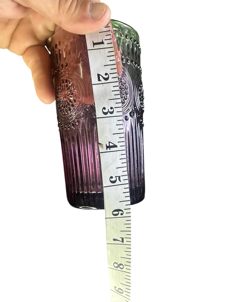 Vaso The Pioneer Woman (lote de 4) vaso de vidrio de 16 onzas púrpura lavanda Foto 2 de 4