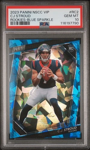 2023 Panini NSCC VIP CJ Stroud RC BLUE Sparkle /149 PSA 10 COLOR MATCH