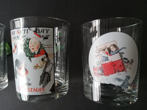 Norman Rockwell 'The Saturday Evening Post' Vintage Glasses Set of 4 - Picture 6 of 7
