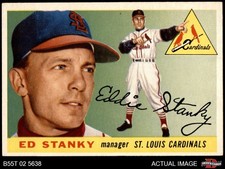 1955 Topps #191 Eddie Stanky Cardinals MANAGER 6 - EX/MT