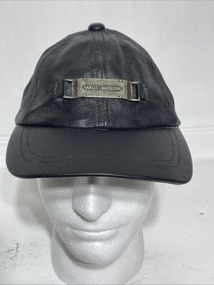 帽子 HARLEY DAVIDSON / leather hat Vintage Harley Davidson Leather Biker Cap Hat USA Motorcycle