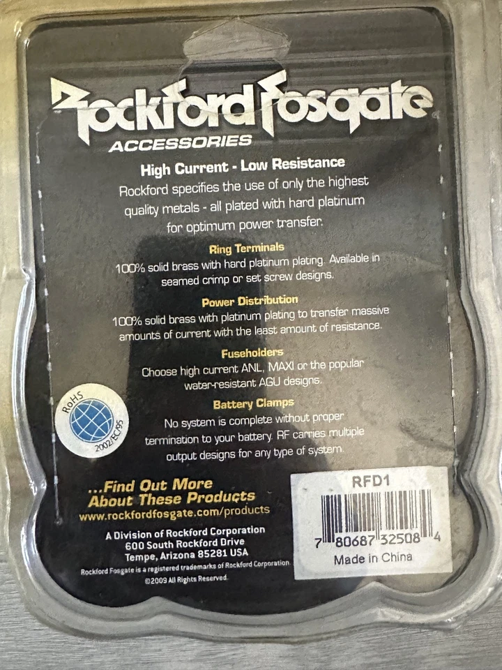 Rockford Fosgate RFD1 Distribution Block w/ One 1/0 AWG Input & Two 1/0 AWG - Image 2 of 2