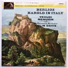 Yehudi Menuhin Berlioz Harold In Italy LP HMV ASD537 EX/EX 1960s coloured pos...