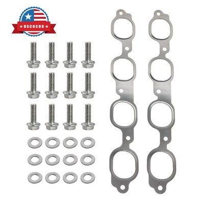 Header Exhaust Manifold Gaskets W/Bolts for GM LT1 LT4 L8T L82 L83 L84 L86 L87