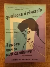 SANREMO SCORE 1956 "SOMETHING HAS REMAINED" + "THE HEART CAN NOT CHANGE"
