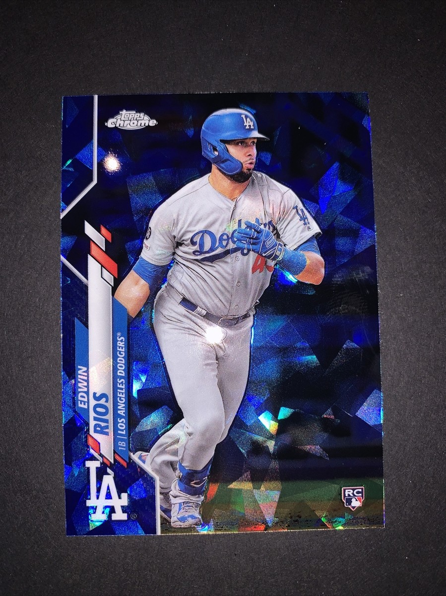 2020 Topps Chrome Sapphire EDWIN RIOS RC Dodgers #681 World Series