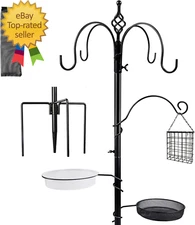 Premium Bird Feeding Station Kit, 77" X 19" Birds Feeder Pole, Deluxe Multi Feed