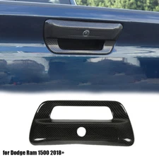 Carbon Fiber Rear Door Tailgate Handle Cover Trim Decor for Dodge Ram 1500 2018+