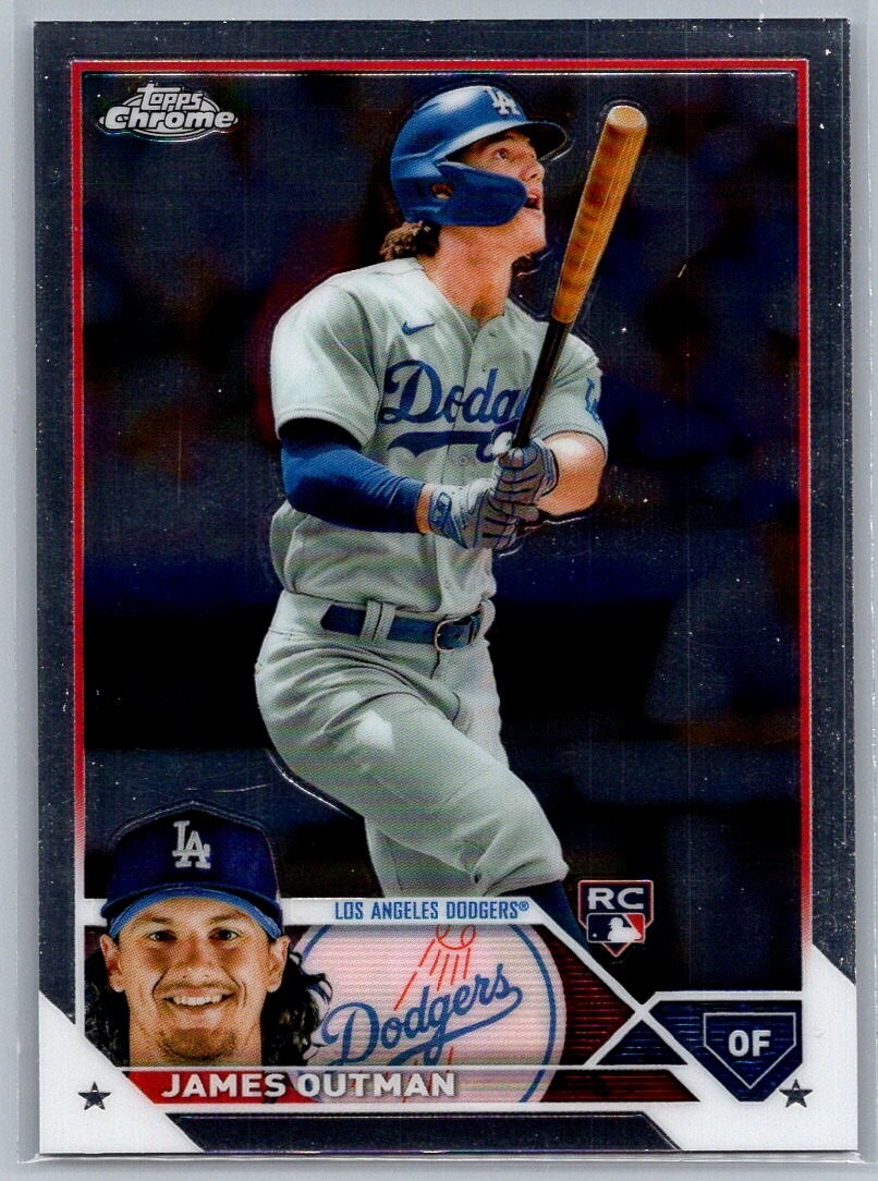 2023 Topps Chrome RC James Outman #81 Base Rookie Card Near Mint Dodgers