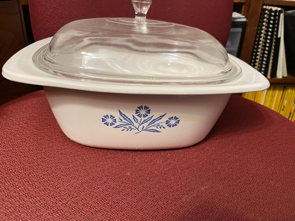 Vintage Corning Ware Blue Cornflower 5 QT Dutch Oven Casserole P