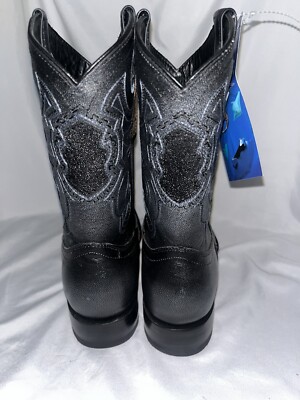 Exotic Black Genuine Stingray Leather Western Cowboy Boots  display picture 1
