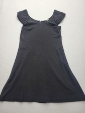 Calvin Klein Womens Dress 12 Black A Line MIni Sleeveless Solid Casual Party