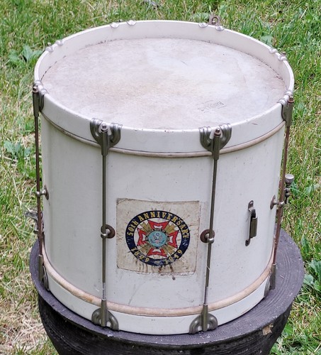 Vintage 1950s Slingerland Snare Drum Radio King Heads 14" Tall Marching - Picture 8 of 13