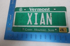 Vermont License Plate Tag VT 1997 97 Vanity Immortal Enlightened Taoism XIAN