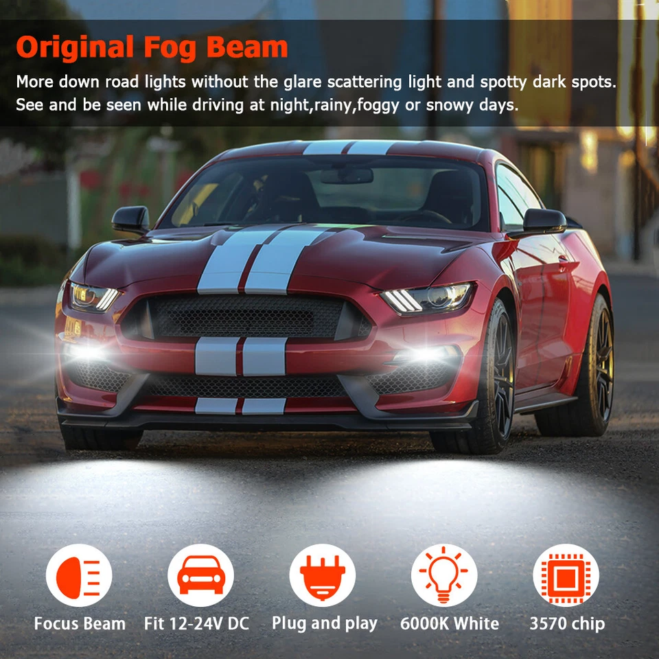 Para For Lexus RX300 1999-2003 faro LED Hi Lo Beam + bombillas de luz antiniebla - Image 4 of 4