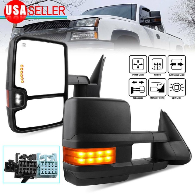 Pair Tow Mirrors for 20032007 Chevy Silverado GMC Sierra 1500 2500