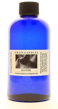 Leather 8oz Bottle Premium Grade Scented Fragrance Oil Crazy Candles