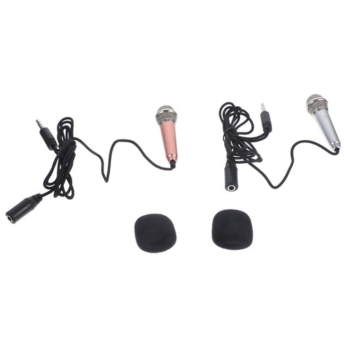 2 PCS Mini Microphone Portable Child Miniature Cellphone Singing - Afbeelding 9 van 12