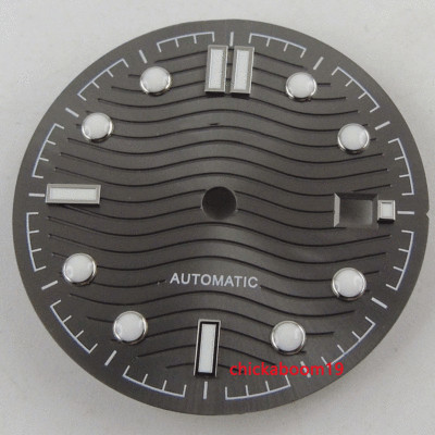 31MM Grey Watch Dial White Marks Fit ETA 2824 2836 MIYOTA 82 Series Movement